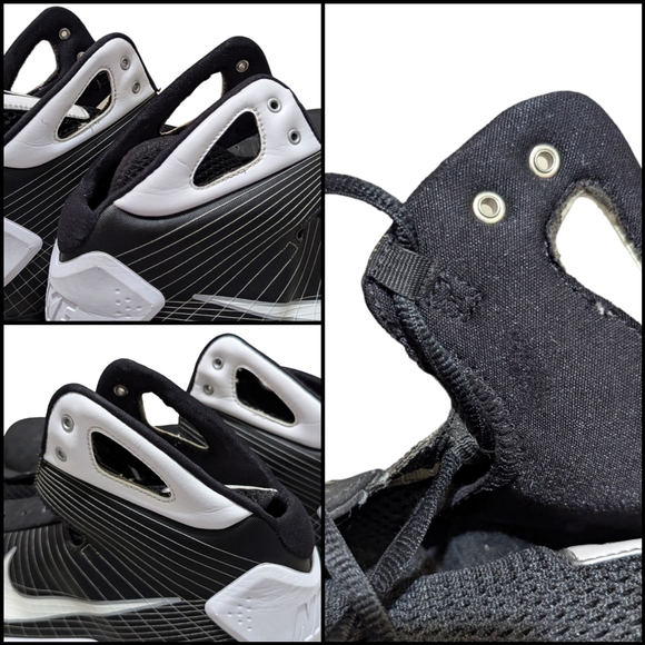 Nike '08 Hyperdunks Men's Size 18 Black/White Suede Mesh Athletic High-Tops - Picture 10 of 16